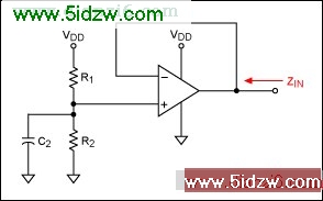 Figure 9. Op amp buffers bias voltage-divider.