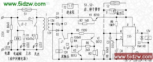 电子制作天地--水位控制器电路