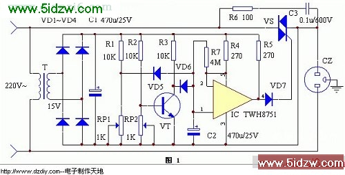 冰箱保护器电路--电子制作天地