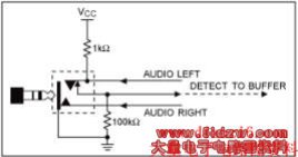 图1. 插孔自动检测电路