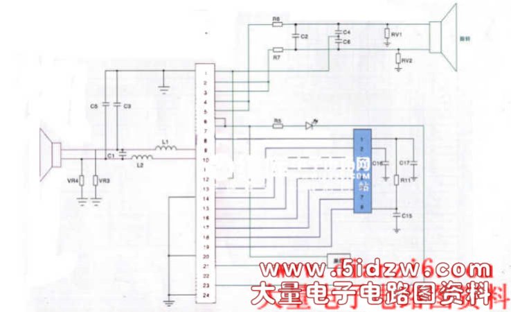 中兴A300型手机排线电路原理图 