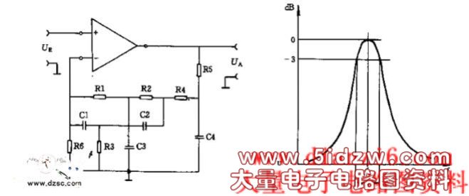 实用的带通滤波器电路原理图