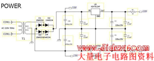 一款简单的功放电源电路