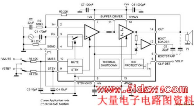 100W DMOS音频放大器TDA7293