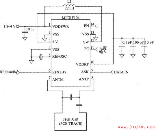 MICRFl04 ASK 470300 MHz