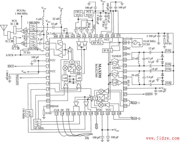 MAX2366/MAX2367/MAX2368 I/Q 20001700 MHz/1000800 MHz˫Ƶ