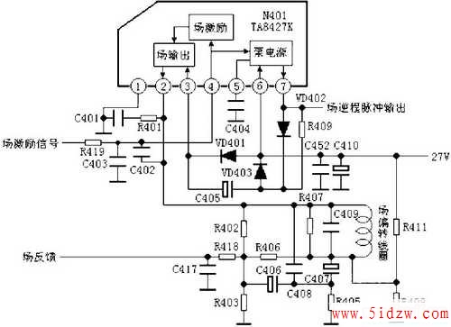 场输出电路:TA8427