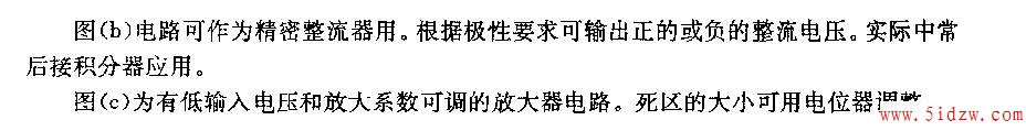 采用运算放大器的限制器和整流器电路