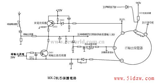乐声MX-2机芯保护电路